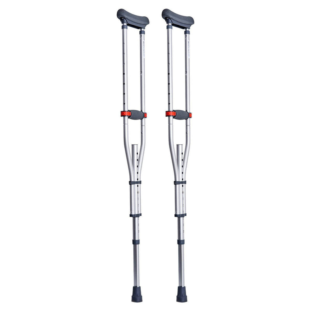 Underarm Crutches, 13-Level Height Adjustable Underarm Walking Crutches, Lightweight Aluminum Crutches for Adults Teenager - with Soft Underarm Pad for Leg Injury Surgery Disabled, 1 Pair 300LBS