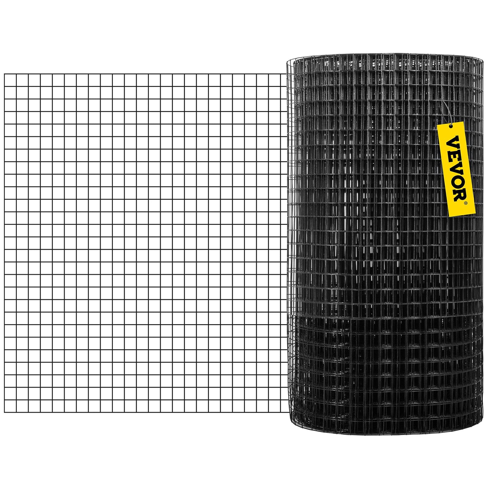 VEVOR Hardware Cloth, 48\" x 50\' & 1\"x1\" Mesh Size, Galvanized Steel Vinyl Coated 16 Gauge Chicken Wire Fencing with A Cutting Plier & A Pair of Fabric Gloves, for Garden Fencing & Pet Enclosures,