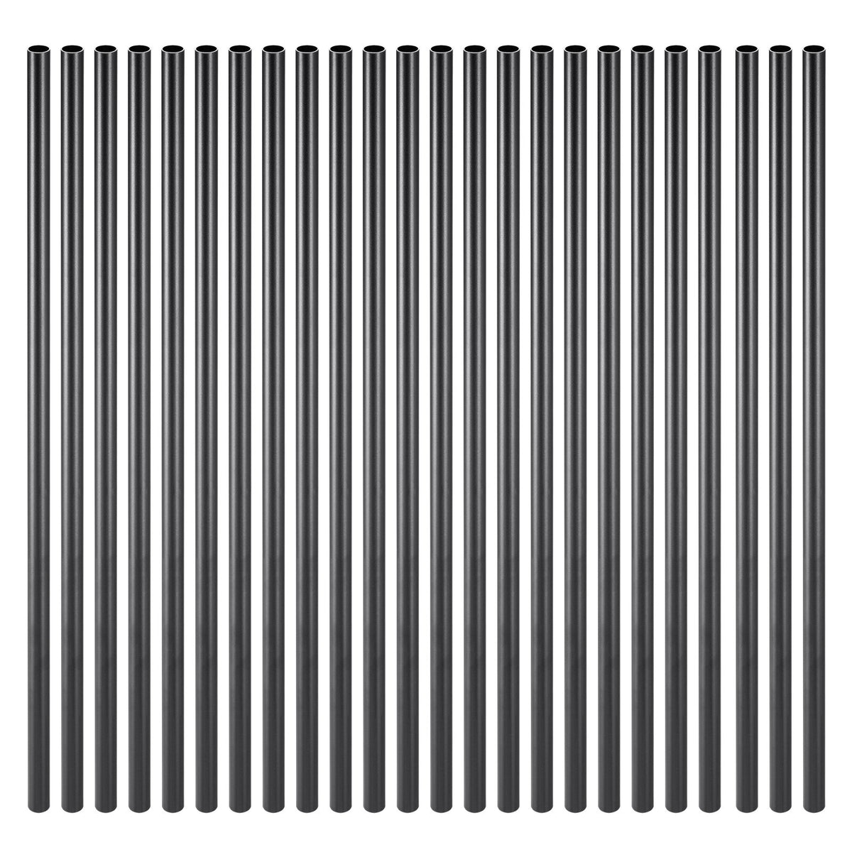 VEVOR Staircase Balusters 51 Pack, 660 mm Aluminum Stair Balusters, 19 mm Water-Proof Round Metal Spindle Railing, Hollow Deck Railing with Rail Caps & Screws for Stairs, Porch, Patio, Fence, Black