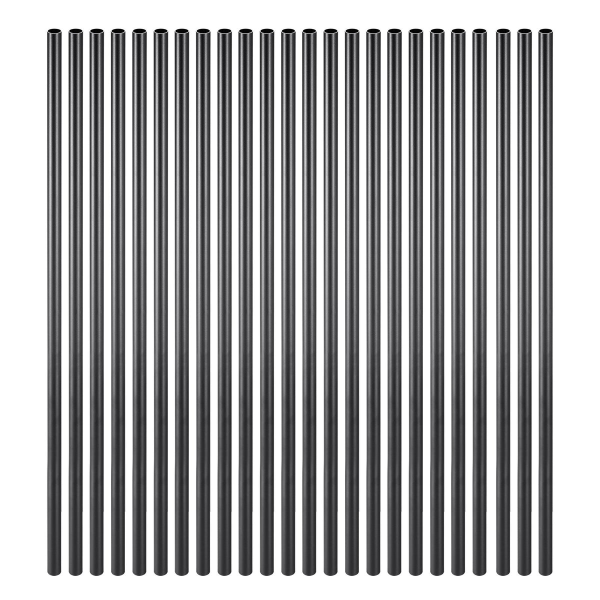 VEVOR Staircase Balusters 51 Pack, 813 mm Aluminum Stair Balusters, 19 mm Water-Proof Round Metal Spindle Railing, Hollow Deck Railing with Rail Caps & Screws for Stairs, Porch, Patio, Matte Black