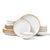 VEVOR 18 PCS Dinnerware Set Ceramic Plates and Bowls Sets Service for 6 White