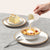 VEVOR 32 PCS Dinnerware Set Ceramic Plates and Bowls Sets Service for 8 White