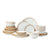 VEVOR 32 PCS Dinnerware Set Ceramic Plates and Bowls Sets Service for 8 White