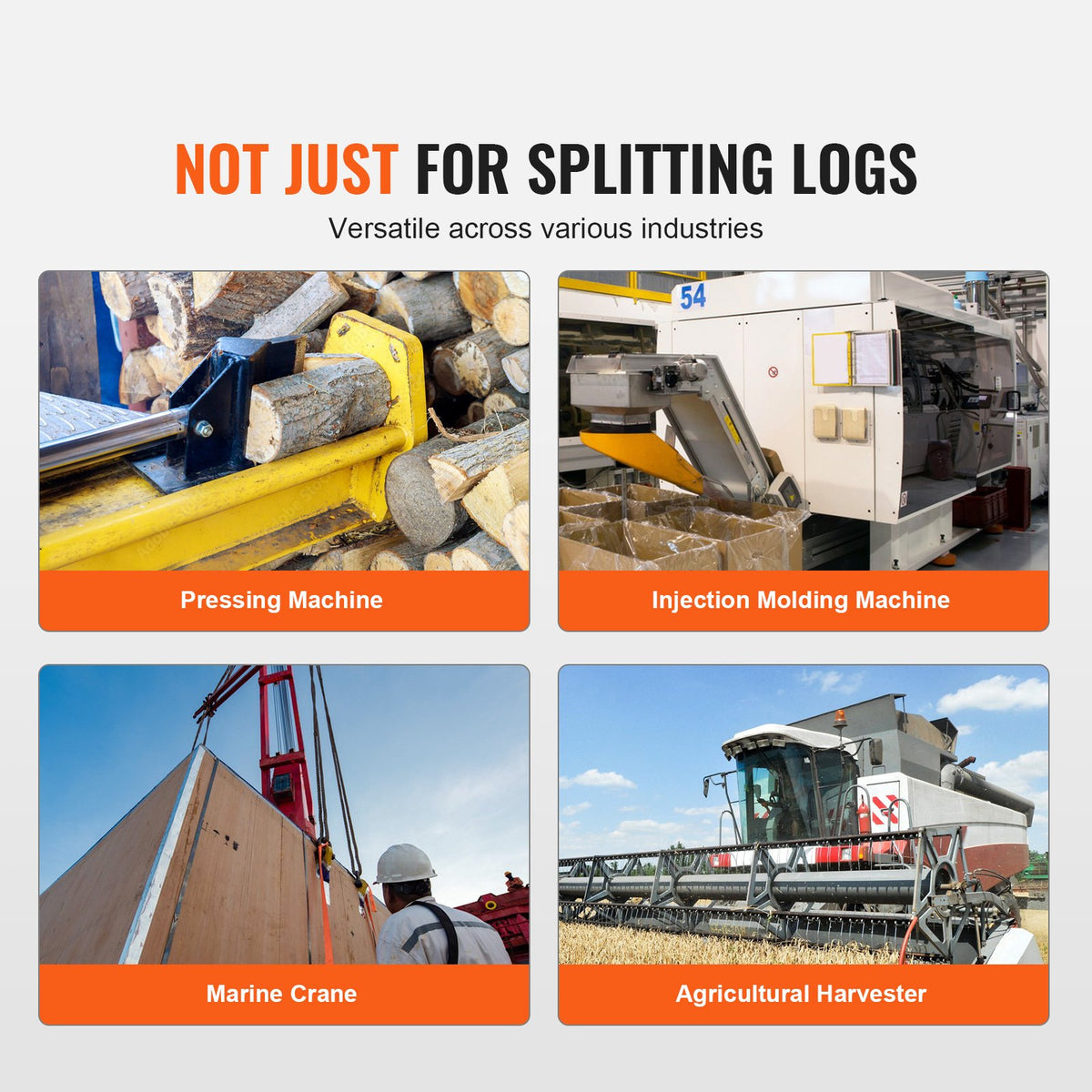 VEVOR Hydraulic Log Splitter Pump, 22GPM, 2 Stage 4000PSI Wood Log Splitter Pump, 1'' Inlet 3/4'' NPT Outlet 3600 RPM Aluminum Hydraulic Gear Pump, for Small Engine Mounting Log Splitters Snowplow