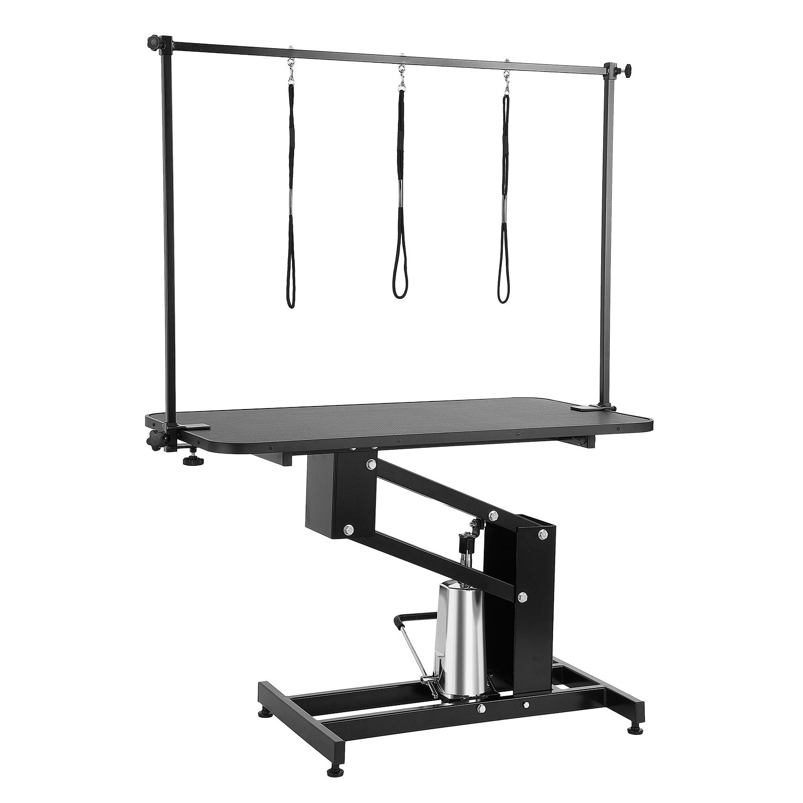 VEVOR 109cm Hydraulic Pet Grooming Table, Heavy Duty Dog Grooming Arm for Medium/ Small Dogs, Height Adjustable Dog Grooming Station, Anti Slip Tabletop /Dog Grooming Station, Max Bearing 182kg