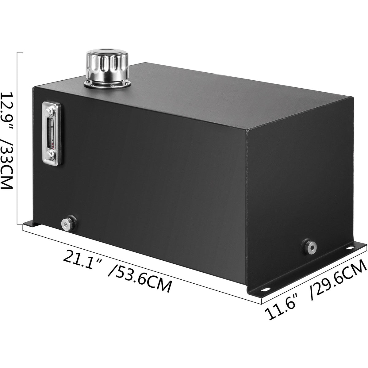 VEVOR Hydraulic Fluid Reservoir Tank 10 Gallon Hydraulic Oil Reservoir Hydraulic Steel Tank Reservoir, Hydraulic Oil Tank Reservoir, Hydraulic Reservoir with a Temp Gauge