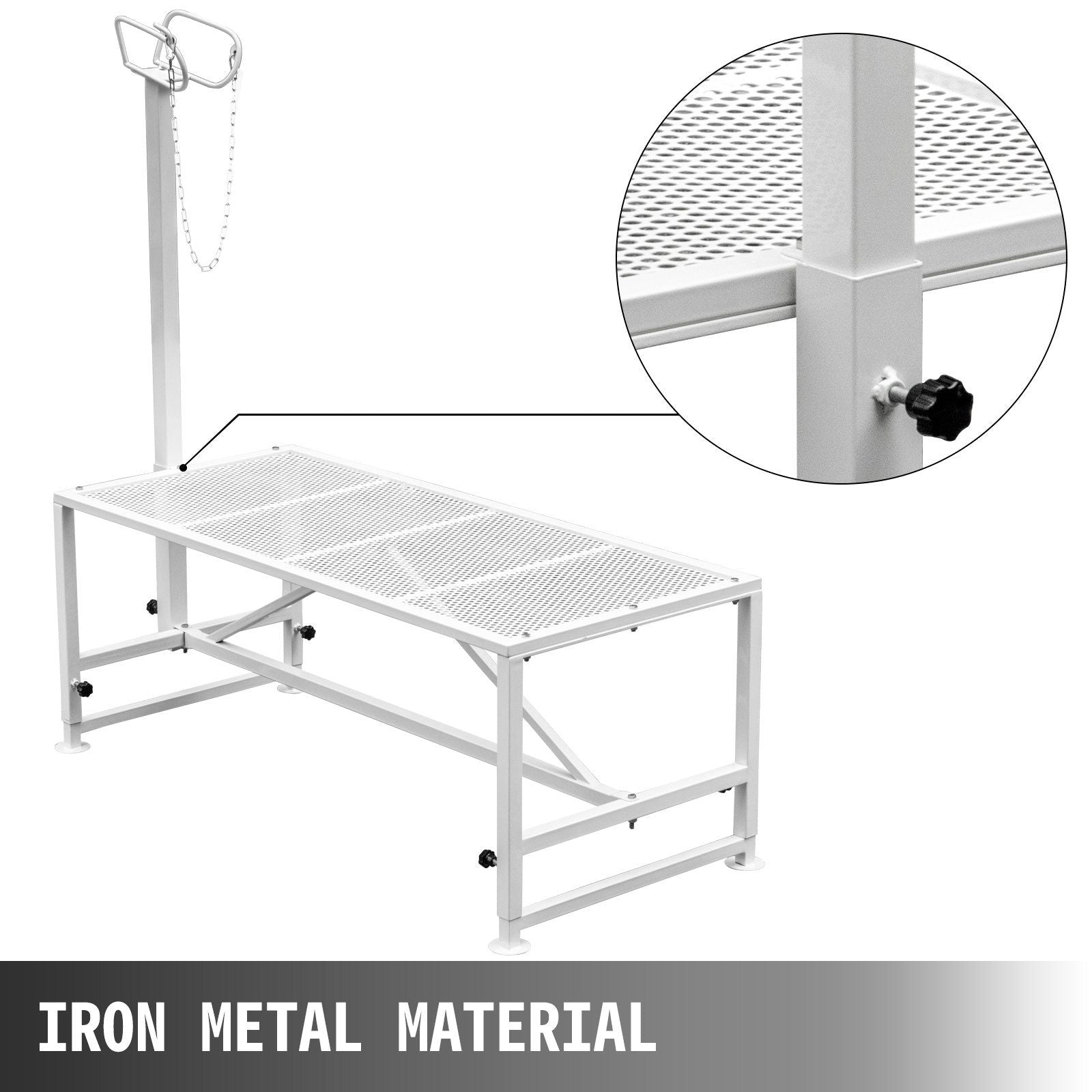 Livestock Stand 51x23 inches, Trimming Stand with Straight Head Piece, Goat Trimming Stand Metal Frame Sheep Shearing Stand Livestock Trimming Stands