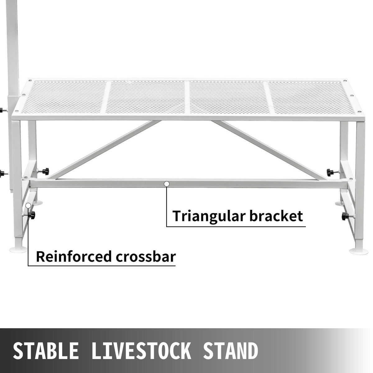 Livestock Stand 51x23 inches, Trimming Stand with Straight Head Piece, Goat Trimming Stand Metal Frame Sheep Shearing Stand Livestock Trimming Stands