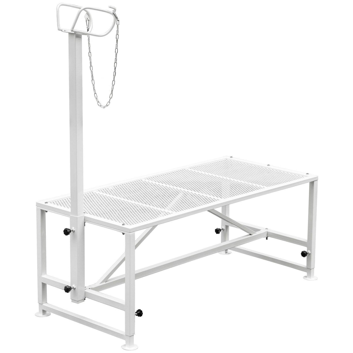 Livestock Stand 51x23 inches, Trimming Stand with Straight Head Piece, Goat Trimming Stand Metal Frame Sheep Shearing Stand Livestock Trimming Stands