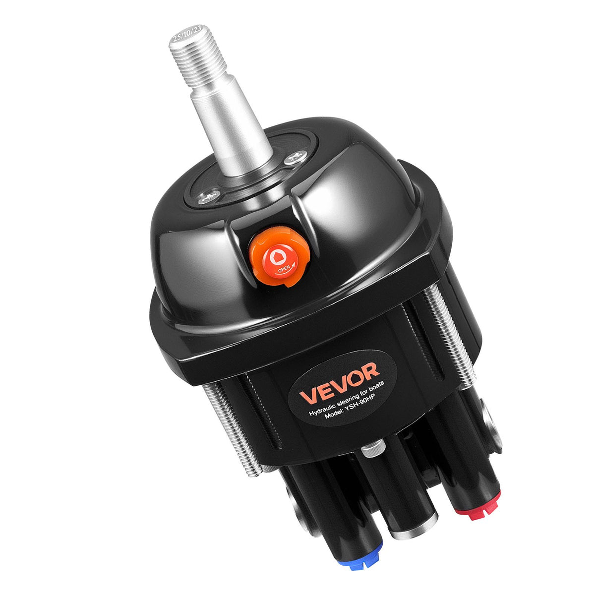 VEVOR Hydraulic Steering Kit, 90 HP, Hydraulic Steering Helm Pump & Cylinder, with 6.9 MPa/1000 psi Max Working Pressure, Aluminum Alloy Housing, Check Valve, for Outboards Fishing Boats Sailboats