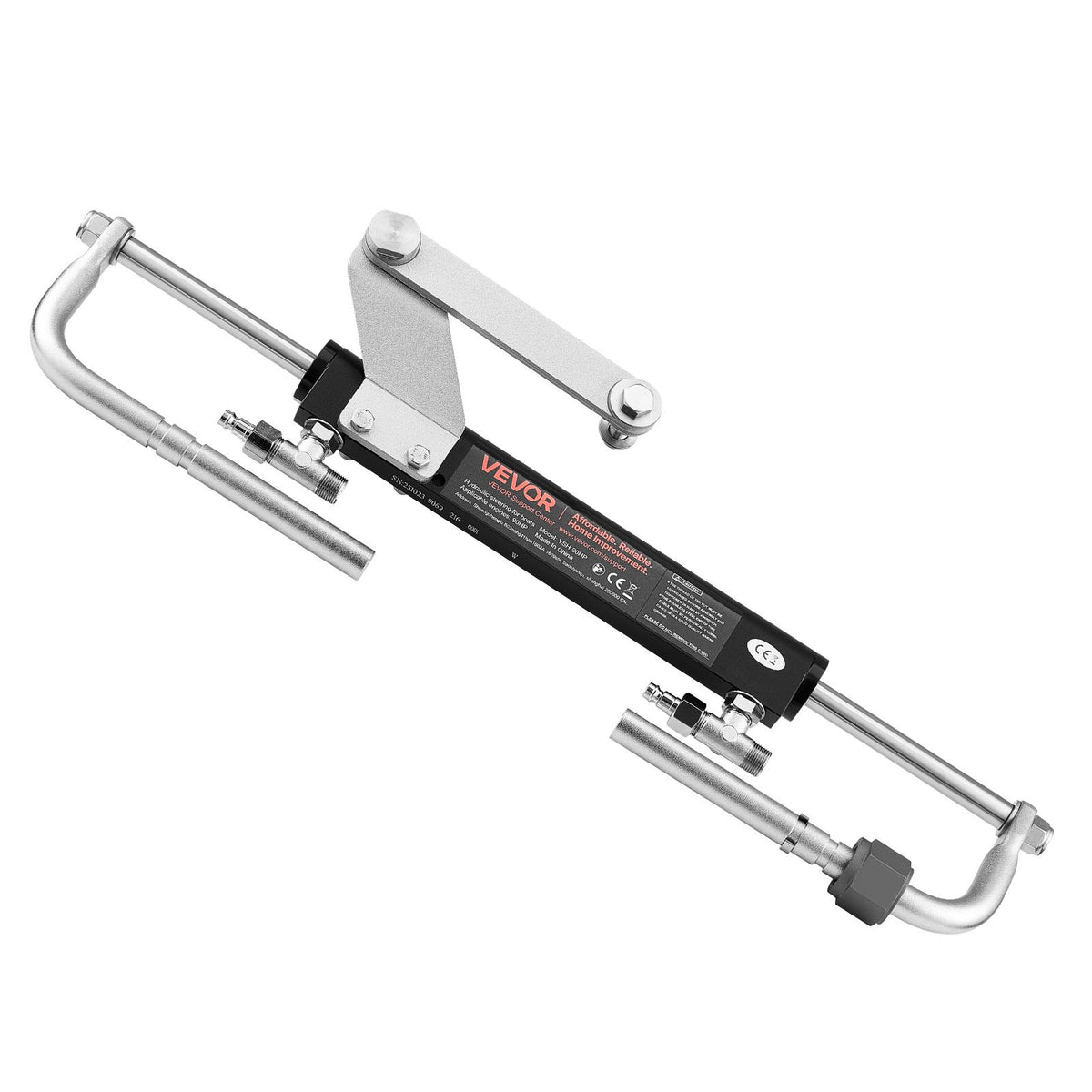 VEVOR Hydraulic Steering Kit, 90 HP, Hydraulic Steering Helm Pump & Cylinder, with 6.9 MPa/1000 psi Max Working Pressure, Aluminum Alloy Housing, Check Valve, for Outboards Fishing Boats Sailboats
