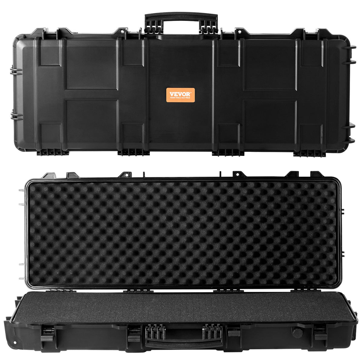 VEVOR Rifle Case, Rifle Hard Case with 3 Layers Fully-protective Foams, 42 inch lockable Hard Gun Case with Wheels, IP67 Waterproof &amp; Crushproof, for Two Rifles or Shotguns, Airsoft Gun