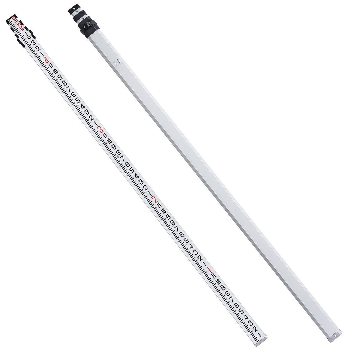VEVOR Measuring Rod 16-Feet/8ths 4 Sections Telescopic Grade Rod 1/8in w/ Bag