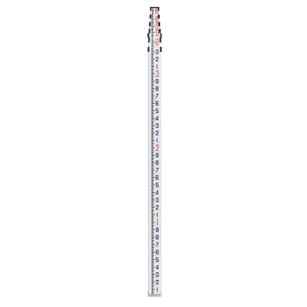 Aluminum Grade Rod, 18-Feet/10ths 6 Sections Telescopic Measuring Rod,Double-Sided Scale 1/10ft Leveling Rod Stick,Aluminum Alloy Survey Rod w/ Bubble Level &Carrying Bag for Houses,Walls,Floors