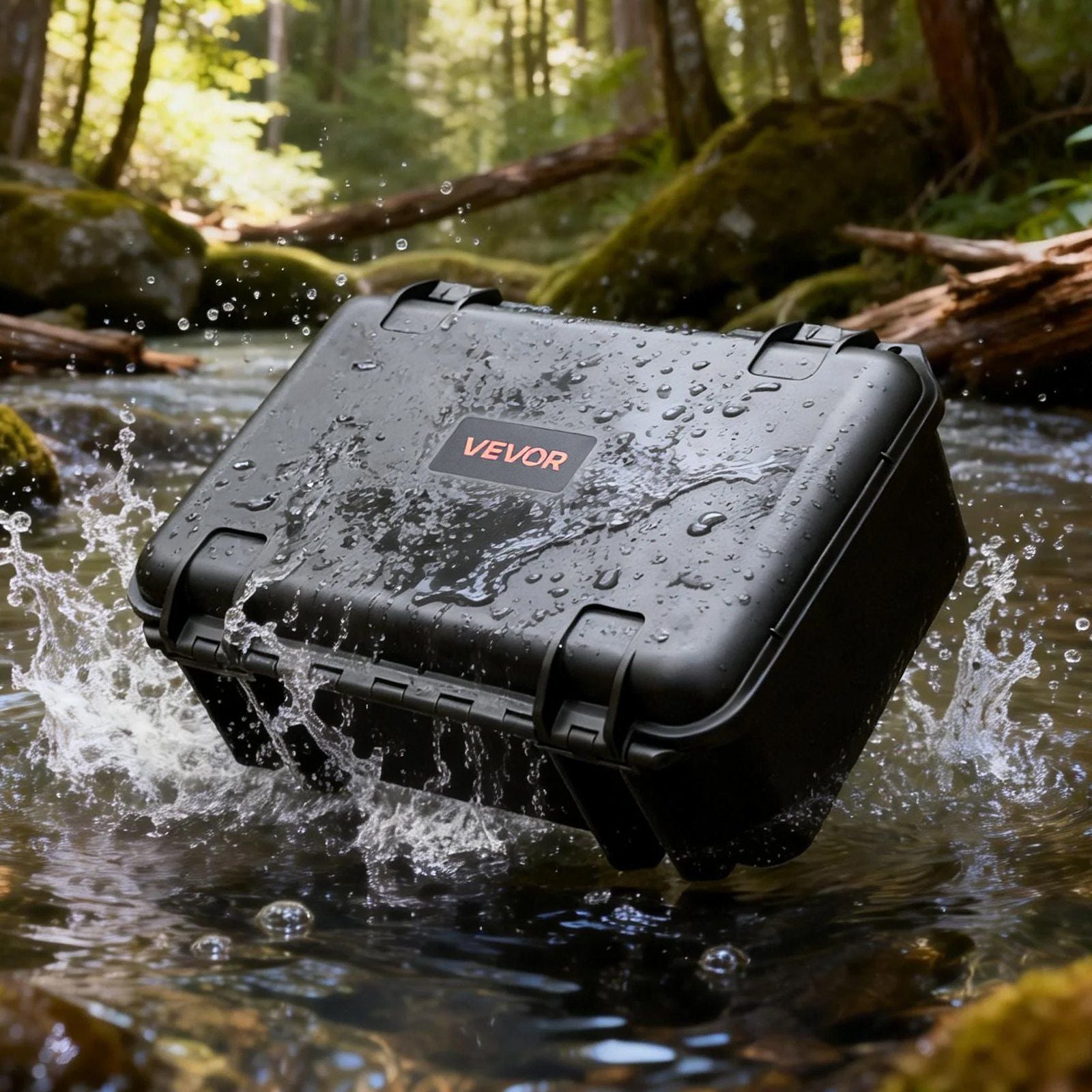 Hard Pistol Case, Heavy Duty Hard Gun Case with XPE Foam Lining, Waterproof Pistol Storage Box with Customizable Interior & Handle for Gun, Lenses, Camera, Gear, TSA Compliant, 404x319x192 mm