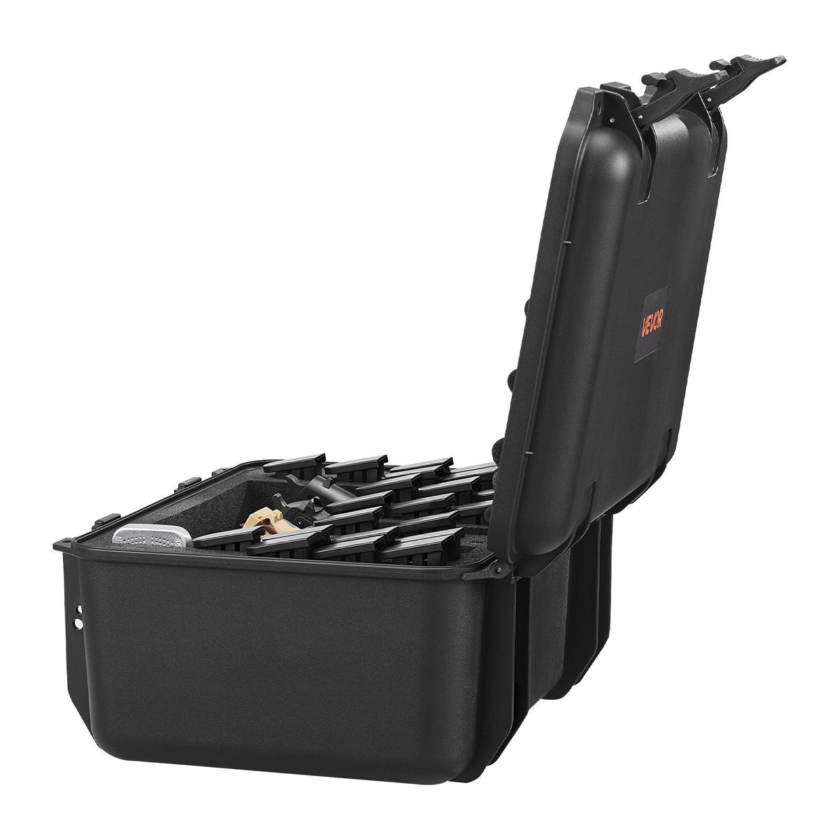 Hard Pistol Case, Heavy Duty Hard Gun Case with XPE Foam Lining, Waterproof Pistol Storage Box with Customizable Interior & Handle for Gun, Lenses, Camera, Gear, TSA Compliant, 404x319x192 mm