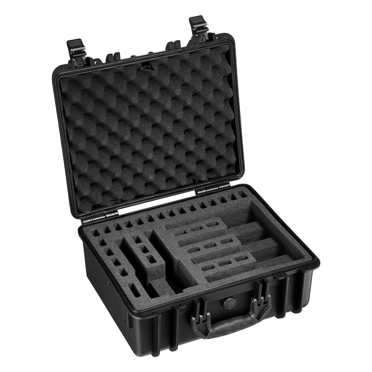 Hard Pistol Case, Heavy Duty Hard Gun Case with XPE Foam Interior, Waterproof Pistol Storage Box with Customizable Lining &amp; Handle for Gun, Lenses, Camera, Gear, TSA Compliant, 475x415x215 mm