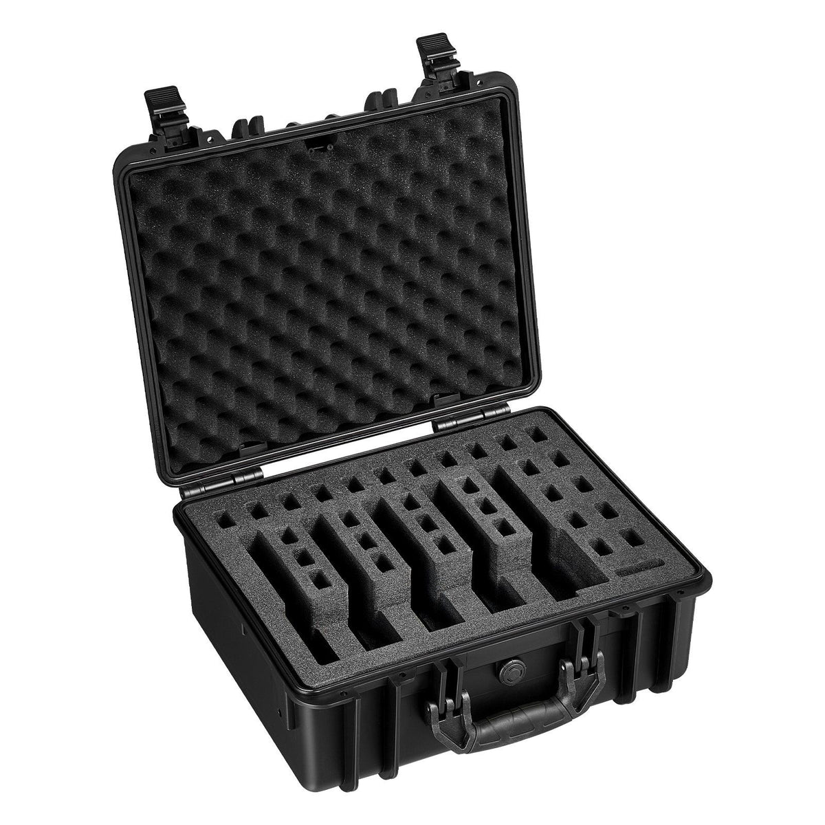 Hard Pistol Case, Heavy Duty Hard Gun Case with XPE Foam Lining, Waterproof Pistol Storage Box with Customizable Interior &amp; Handle for Gun, Lenses, Camera, Gear, TSA Compliant, 475x415x215 mm