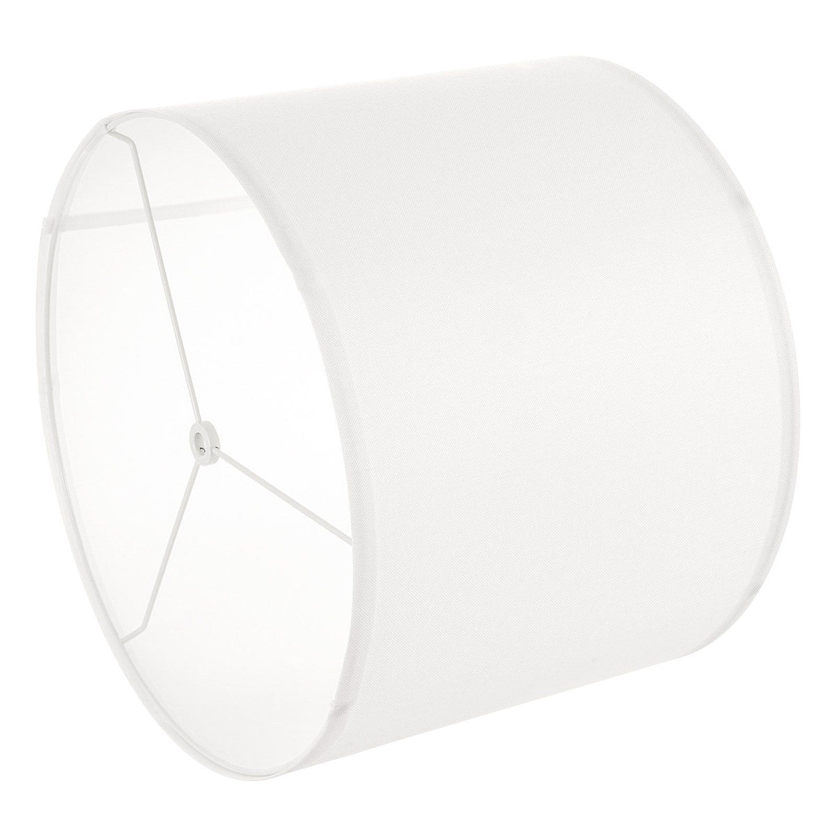 Drum Lamp Shade 2 Set, 33 cm Top x 33 cm Bottom x 25 cm High, Medium Drum Linen Lampshade, Replacement Lamp Shade for Table Lamps Floor Lamps Pendant Lights, Easy Assembly Required (Off-white)