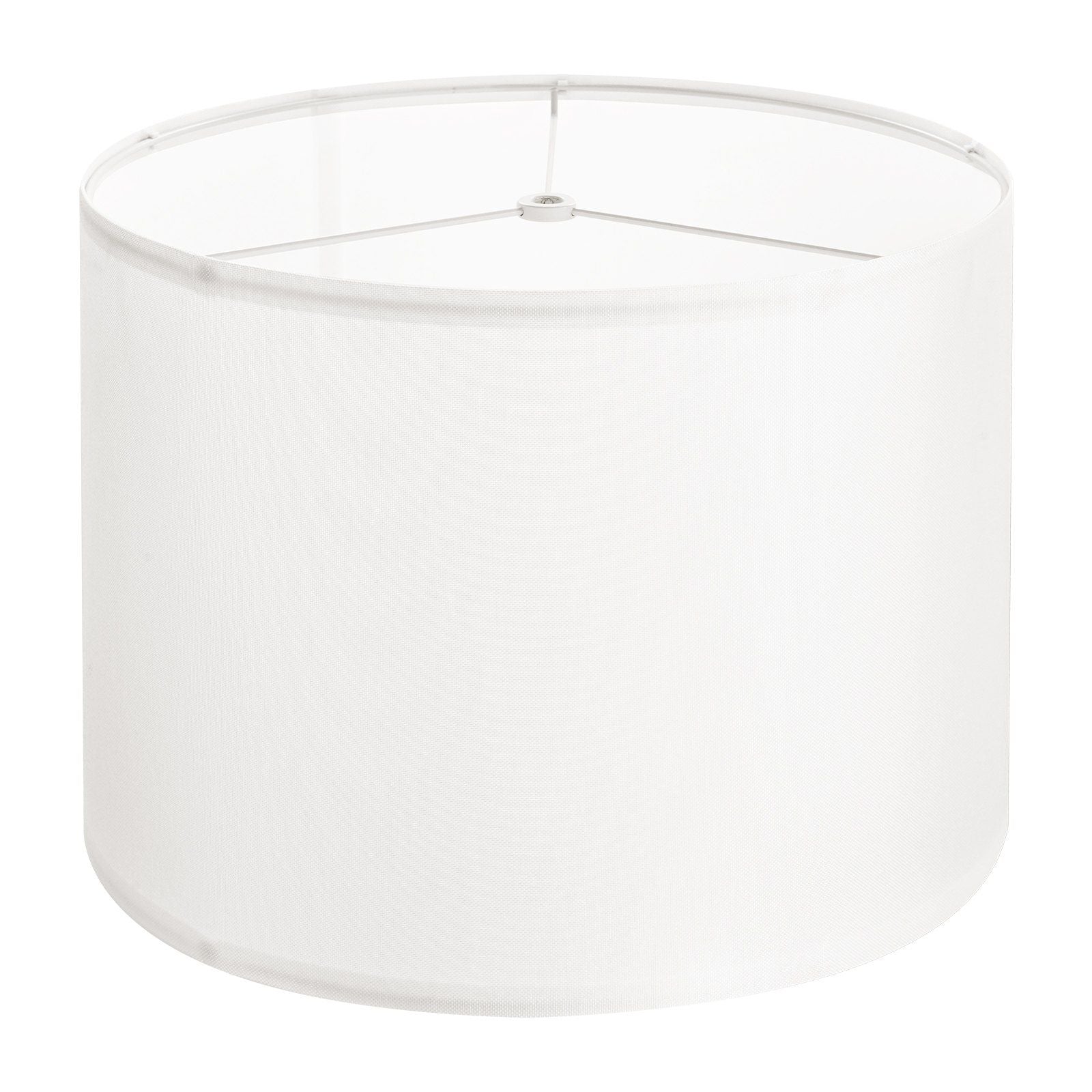 Drum Lamp Shade, 33 cm Top x 33 cm Bottom x 25 cm High, Medium Drum Linen Lampshade, Replacement Lamp Shade for Table Lamps Floor Lamps Pendant Lights, Easy Assembly Required (Off-white Linen)