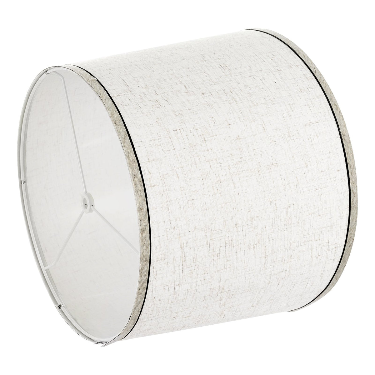 VEVOR Lamp Shade 2 Set, 29 cm Top x 32 cm Bottom x 24.5 cm High (Spider Fitter), Medium Lampshade with Harp, Replacement Lamp Shade for Table & Floor Lamps Pendant Lights, Light Linen with Black Edge