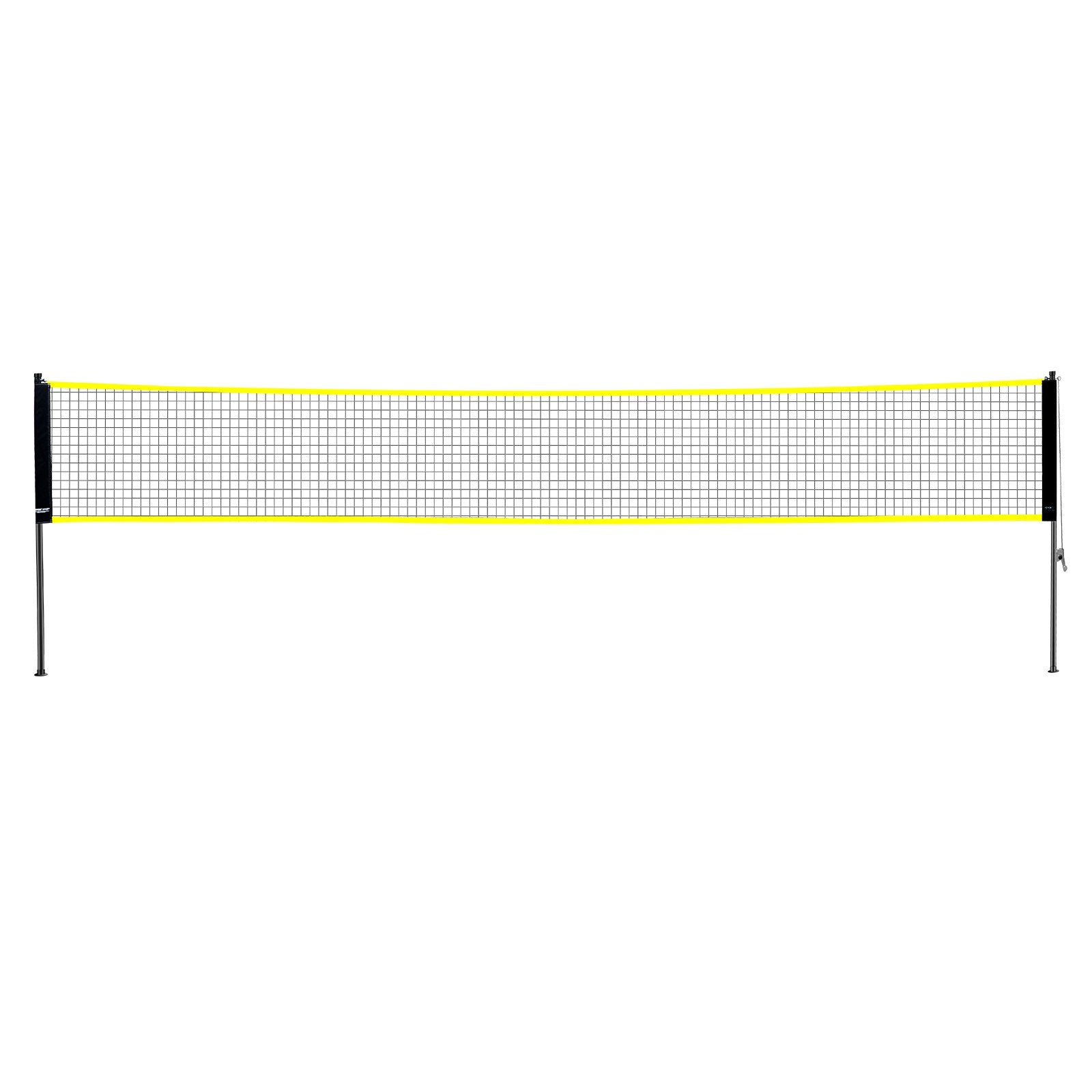 VEVOR Badminton Net Set, Outdoor Backyard Beach Park Badminton Net, Portable Badminton Equipment Set, Adults Kids Badminton Net with Poles, Carrying Bag, 4 Iron Rackets, and 3 Nylon Shuttlecocks