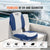 VEVOR Boat Seat, 480 mm Low Back Boat Seat, Folding Boat Chair with Thickened Sponge Padding and Hinge, Fold-Down Boat Captain Chair for Fishing Boat, Sightseeing Boat, Speedboat, Canoe, 1-Piece