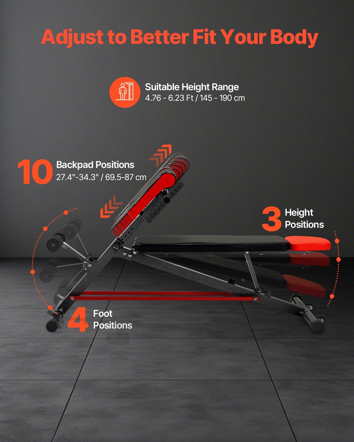 Multi-Functional Weight Bench for Full Body Workout, Roman Chair Hyperextension Bench, 660 lbs Adjustable Extension Equipment for Back Arm Core Ab Workout, Sit Up Exercise Machine for Home Gym