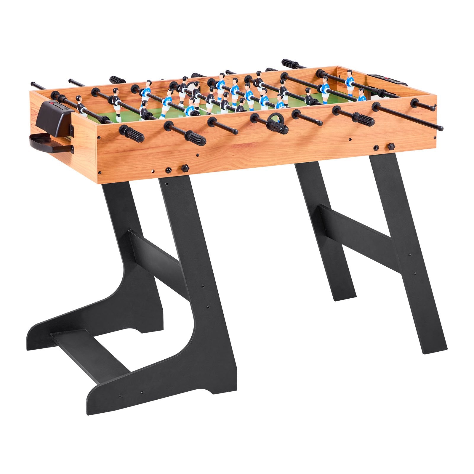 VEVOR Folding Foosball Table, 106 cm Standard Size Table, Indoor Full Size Foosball Tables for Home, Family, and Game Room, Durable Soccer Set, Includes 2 Balls
