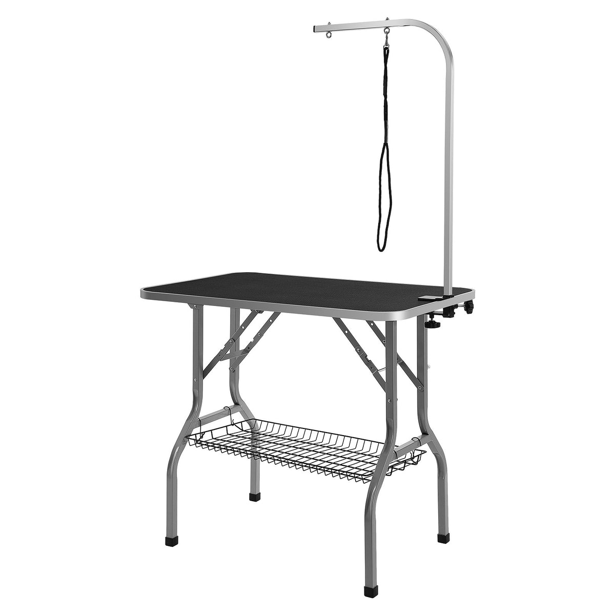 VEVOR Pet Grooming Table Arm with Clamp, 915 x 610mm Dog Grooming Station, Foldable Pets Grooming Stand for Medium and Small Dogs, Free No Sit Haunch Holder with Grooming Loop, Bearing 149.7kg
