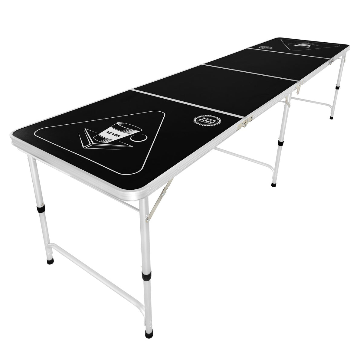 VEVOR 2.4 m Folding Beer Pong Tailgate Table Party Drinking Game Carrying Handle