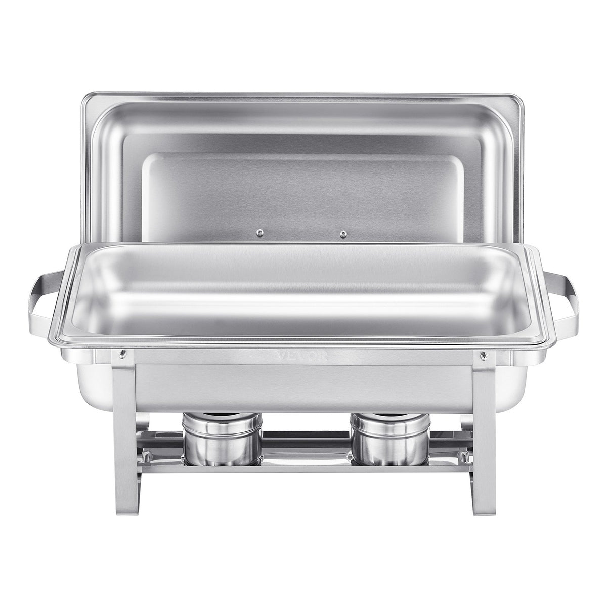 VEVOR 8 Qt 4 Pack Rectangle Chafing Dish Buffet Set Fullsize Pan Stainless Steel