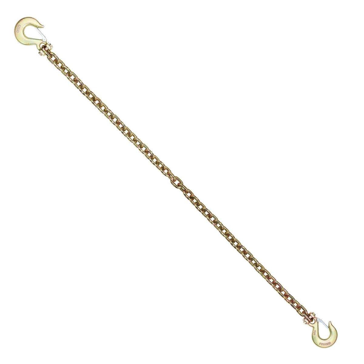 G80 Transport Binder Chain, 10 mm x 316 cm 2-Pack Tow Chain with Clevis Grab Hooks, 3.22T Safe Working Load, Heavy Duty Logging Chain for Transporting Towing Truck Tie Down Binding Equipment
