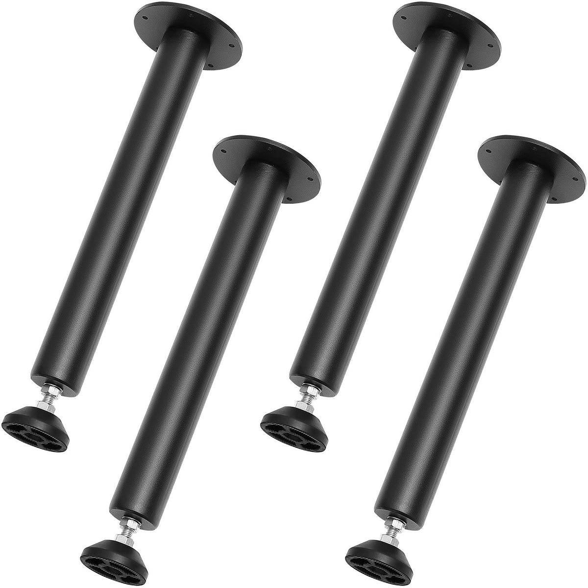 VEVOR 406.4MM Adjustable Desk Legs, Reinforced Steel Office Table Furniture legs Set of 4 for DIY, 1200 lbs Load Capacity Heavy Duty Desk Legs, Quick Instalation Legs with Adjustable Foot Cup Black