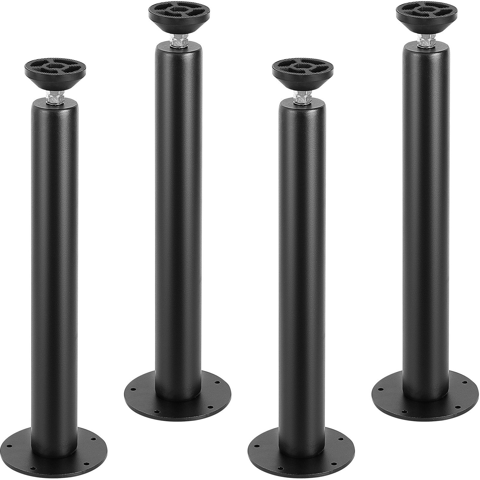 VEVOR 406.4MM Adjustable Desk Legs, Reinforced Steel Office Table Furniture legs Set of 4 for DIY, 1200 lbs Load Capacity Heavy Duty Desk Legs, Quick Instalation Legs with Adjustable Foot Cup Black