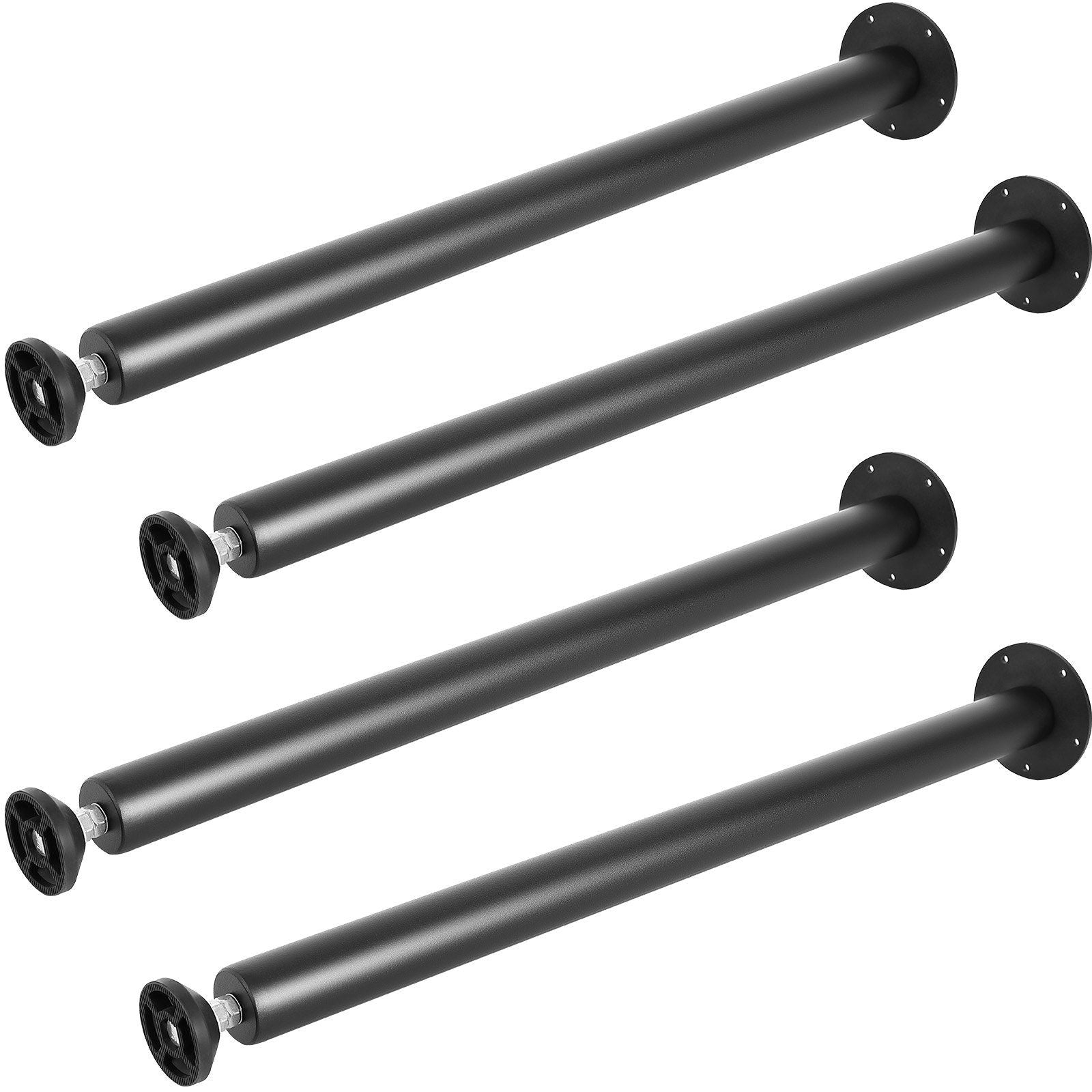 762MM Adjustable Desk Legs, Reinforced Steel Office Table Furniture legs Set of 4 for DIY, 544.3KG Load Capacity Heavy Duty Desk Legs, Quick Instalation Legs with Adjustable Foot Cup Black