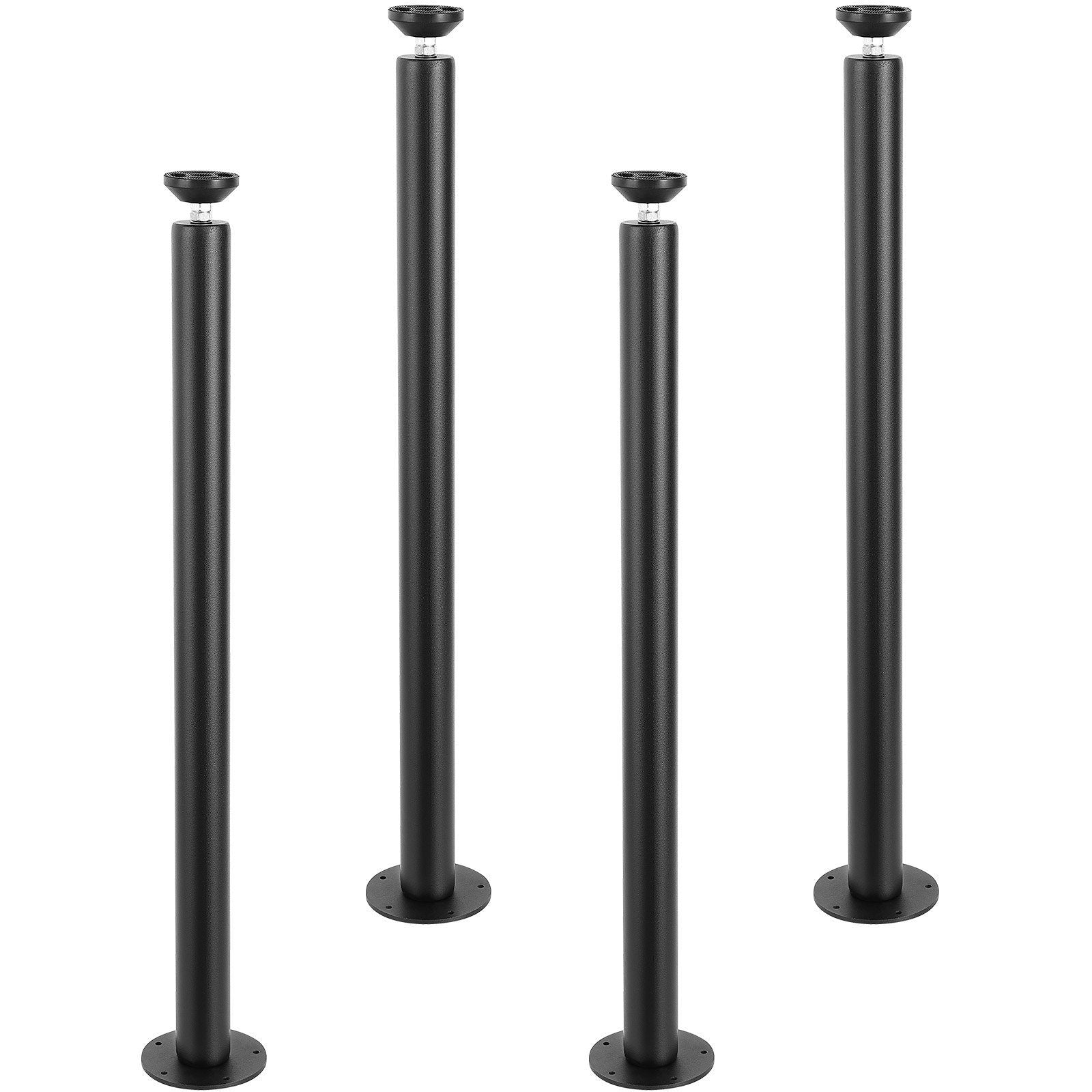 762MM Adjustable Desk Legs, Reinforced Steel Office Table Furniture legs Set of 4 for DIY, 544.3KG Load Capacity Heavy Duty Desk Legs, Quick Instalation Legs with Adjustable Foot Cup Black