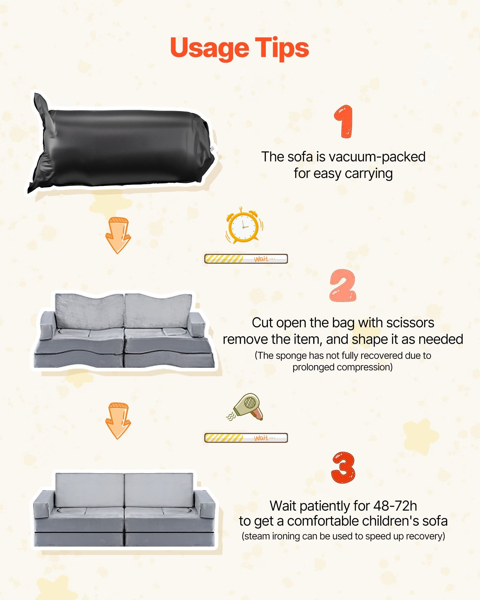 VEVOR Modular Kids Play Couch, Sectional Toddler Sofa with Armrests, 28D Sponge & Short Pile, Convertible Kids Modular Couch DIY Creative Combination for Playroom, Bedroom, Living Room, 14 Pcs, Gray