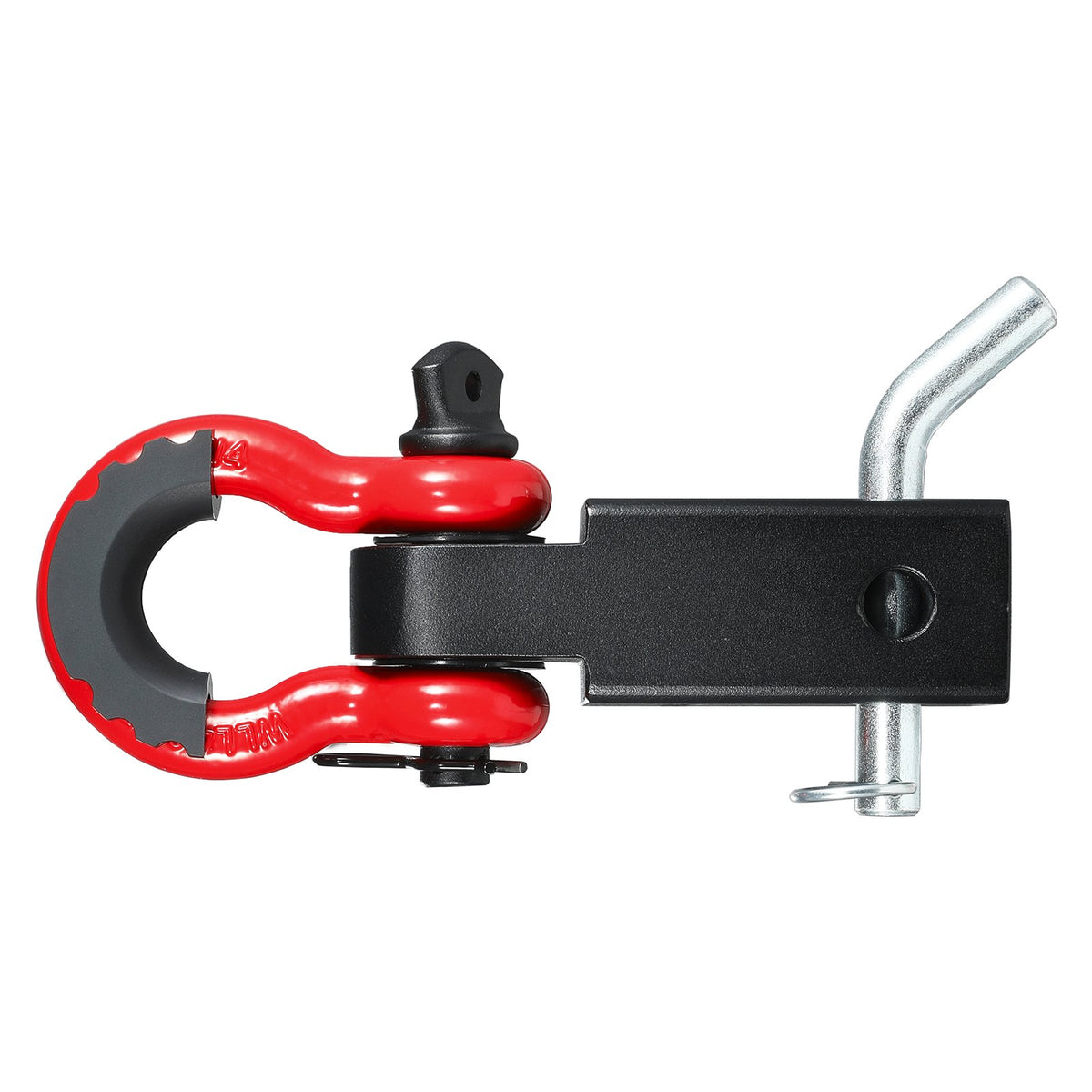 VEVOR Shackle Hitch Receiver, Fits 50 mm Receivers, 20 Tons Breaking Strength, D Ring Shackle with Trailer Hitch Lock Pin, Heavy Duty Towing Accessories for Trucks, Jeeps, Off-Road Vehicle Recovery