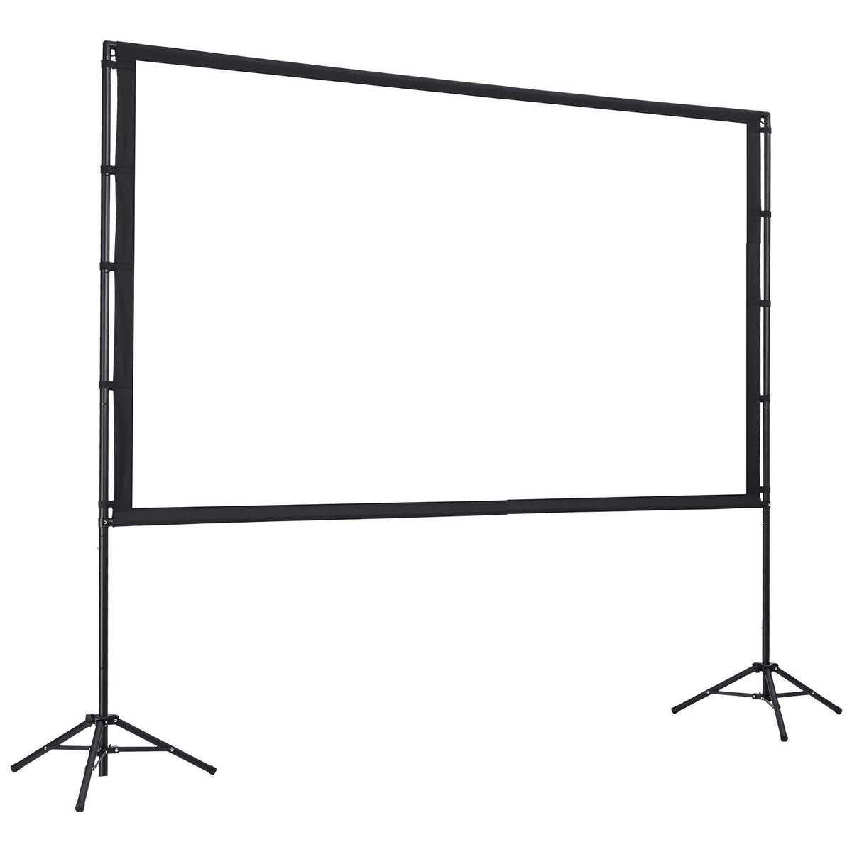 Projector Screen with Stand, 100 Inch 160° Wide Angle Indoor Outdoor Projection Screen, 16:9 4K HD Wrinkleless Portable Dual-Tripod Screens with Carry Bag, for Movie Home Theater Presentation