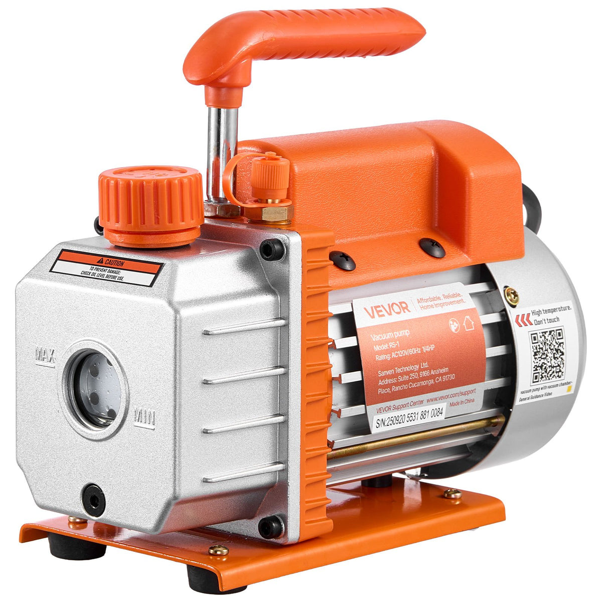 VEVOR 18.93 L Vacuum Chamber with Pump, 3.5 CFM 99 L/min, Single Stage Vacuum Pump, Stainless Steel Degassing Chamber Kit, Tempered Glass Lid, 1.5 m Hose, for Stabilizing Wood Degassing Silicone Resin