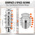 VEVOR Dumpling Steamer Stainless Steel 5 Titer for for Cook Soup, Noodles, Fishes Work with Gas Electric Grill Stove Top, Dia 30cm/11.8inch, Pot