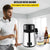 VEVOR 1.1 Gal Water Distiller, 0.3 Gal/H, 750W Distilled Water Maker Machine 0-99H Timing Set Temp Display, 304 Stainless Steel Countertop Distiller Glass Carafe Cleaning Powder 3 Carbon Packs, Silver