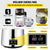 VEVOR 1.1 Gal Water Distiller, 0.3 Gal/H, 750W Distilled Water Maker Machine 0-99H Timing Set Temp Display, 304 Stainless Steel Countertop Distiller Glass Carafe Cleaning Powder 3 Carbon Packs, Silver
