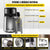 VEVOR 1.1 Gal Water Distiller, 0.3 Gal/H, 750W Distilled Water Maker Machine 0-99H Timing Set Temp Display, 304 Stainless Steel Countertop Distiller Glass Carafe Cleaning Powder 3 Carbon Packs, Silver
