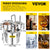 VEVOR Moonshine Still 5 Gal 21L Stainless Steel Water Alcohol Distiller Copper Tube Home Brewing Kit Build-in Thermometer for DIY Whisky Wine Brandy, 5GAL, 3 pots