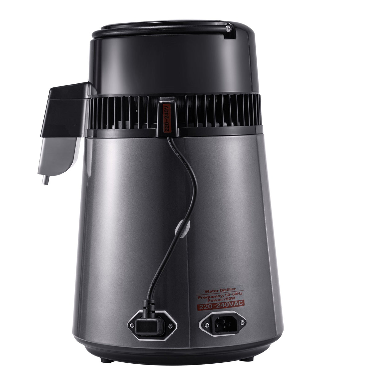 VEVOR Home Water Distiller Distilled Water Maker 4 L with Dual Temp Display Grey