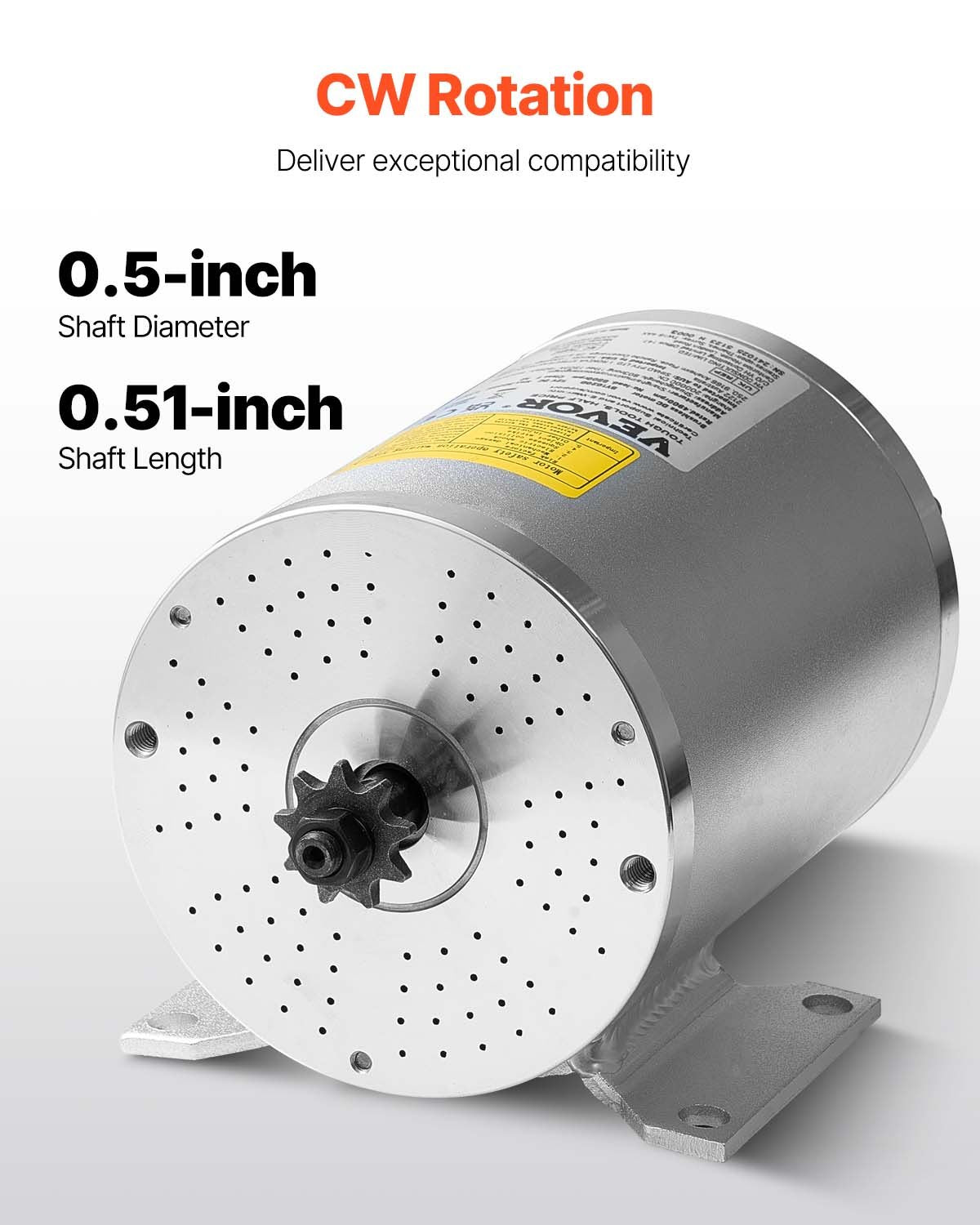 VEVOR 3000W Electric Brushless DC Motor, 72V 4900rpm Go Kart Electric Motor, Electric Dirt Bike Motor Engine for E-Bike Motorcycle Scooter DIY