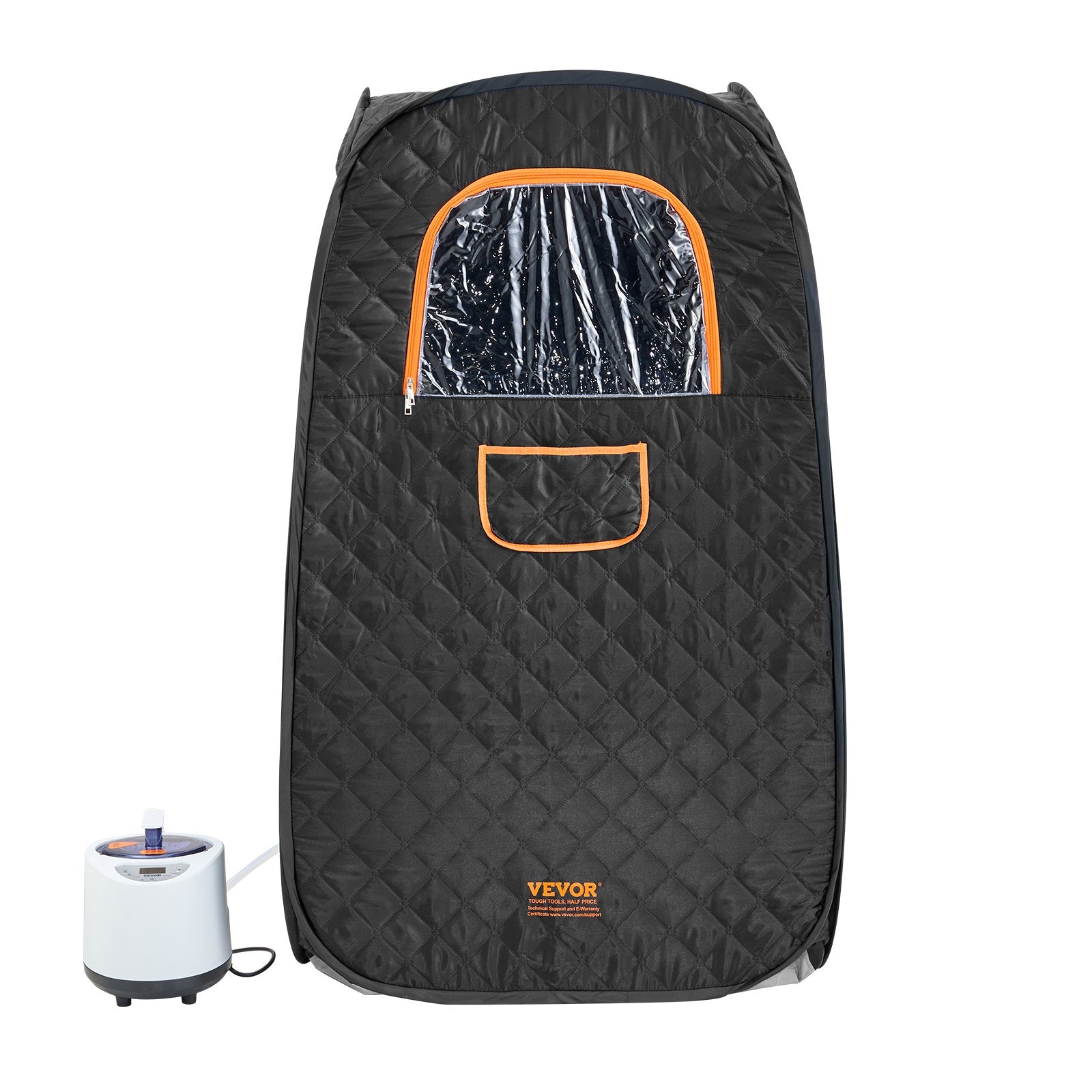 VEVOR 1000W Personal Steam Sauna Tent Loss Weight Detox Therapy Spa Compact, 800 x 800 x 1330 mm