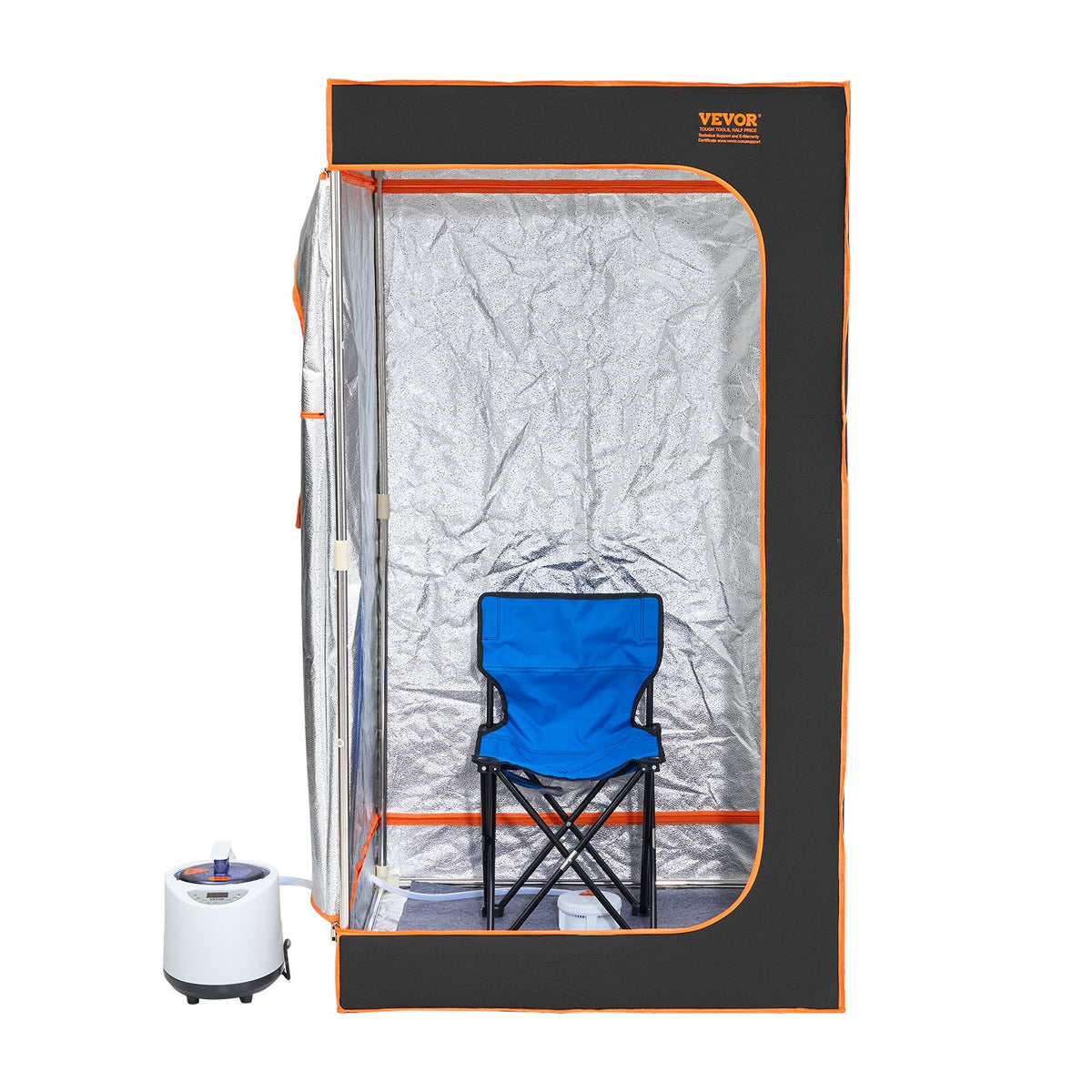 VEVOR Portable Steam Sauna Tent Full Size 1000W Personal Sauna Blanket W/ Chair, 880 x 880 x 1600 mm
